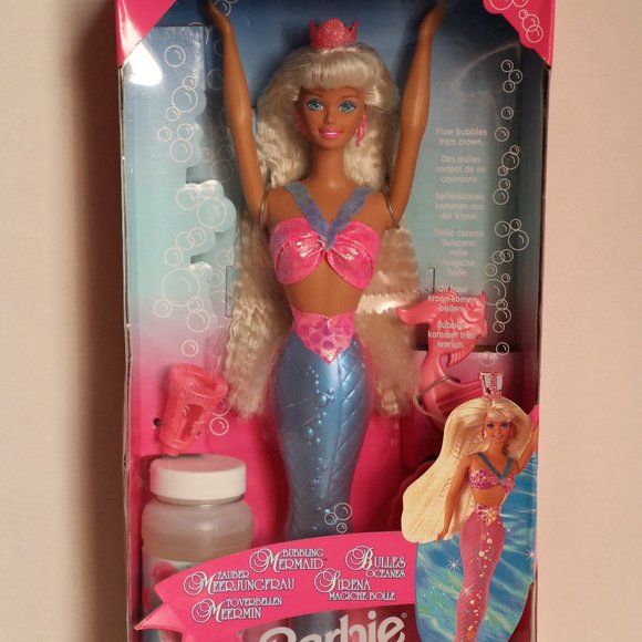 Rare Brand New Foreign International Bubbling Mermaid 1996 Barbie 90's doll - Picture 1 of 9